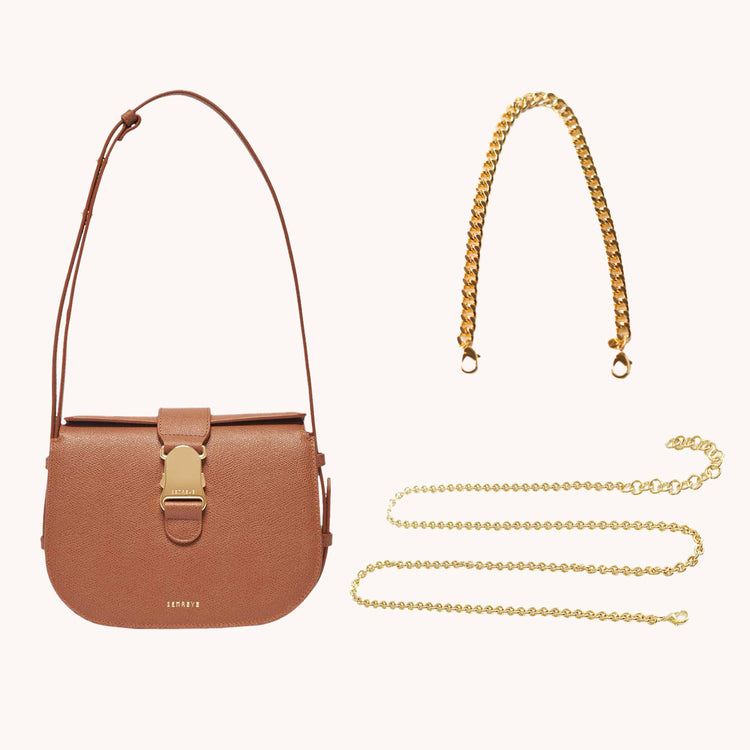 Cadence Crossbody Gift Set | Pebbled Chestnut 2 main