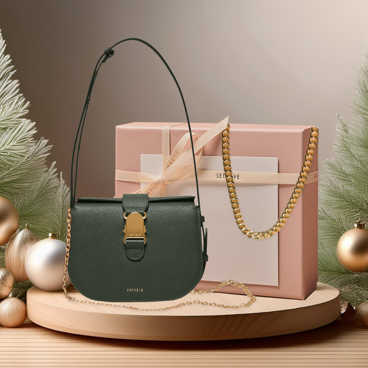 Cadence Crossbody Gift Set | Pebbled Forest