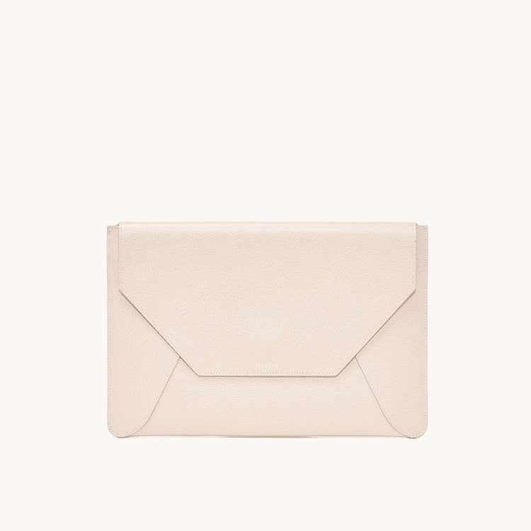 envelope laptop sleeve pebbled blush front view