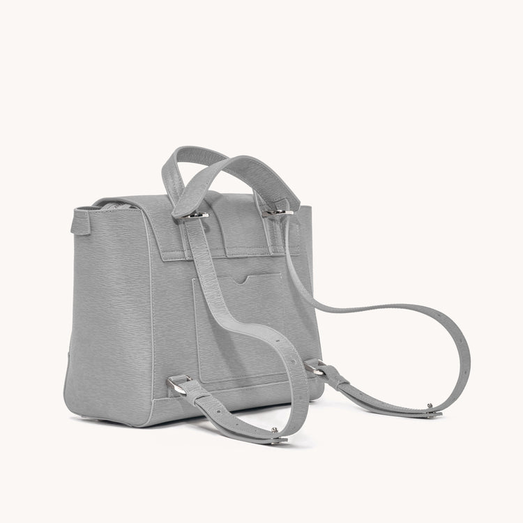 midi maestra bag mimosa storm with silver hardware back view